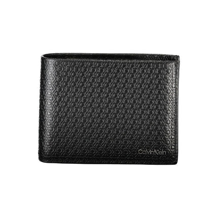 Sleek Black Leather Bifold Wallet with RFID Block