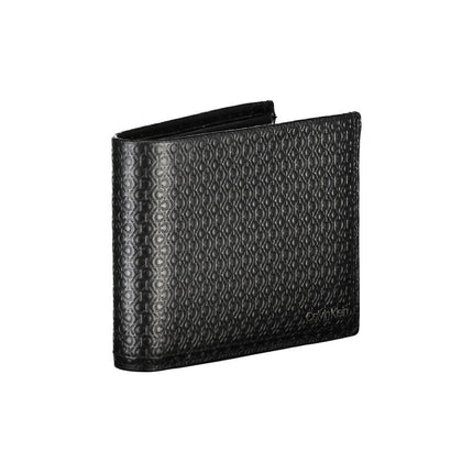 Sleek Black Leather Bifold Wallet with RFID Block