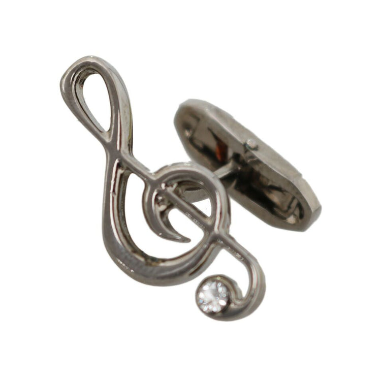 Elegantes gemelos Clef Silver Temble Temble