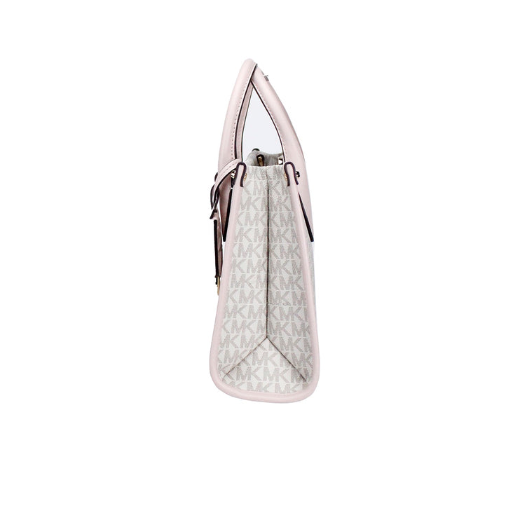 Mirella Kleine Poeder Blush PVC Top Zip Shopper Tote Crossbody Tas