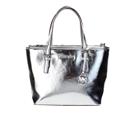 Jet set argent métallique xs transport top top tote sac sac à main