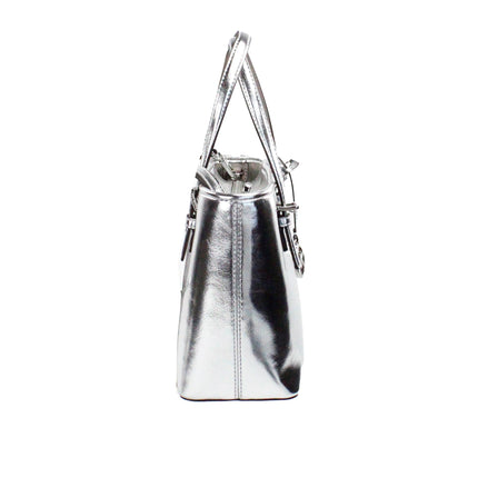 Jet set argent métallique xs transport top top tote sac sac à main