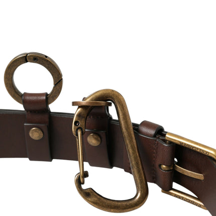 Elegant Calf Leather Belt with Metal Buckle Closure