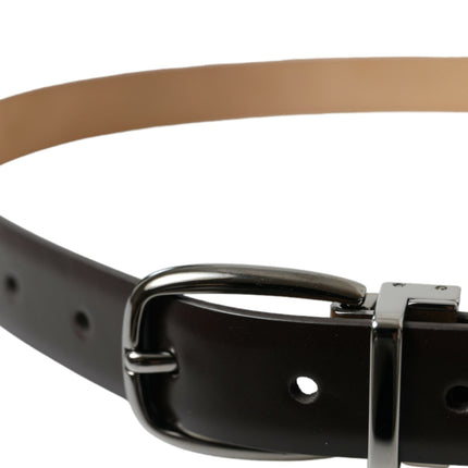 Elegant Dark Brown Leather Belt