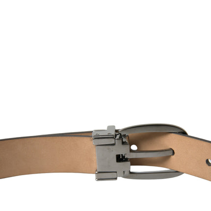 Elegant Dark Brown Leather Belt