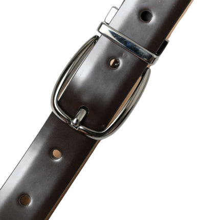 Elegant Dark Brown Leather Belt