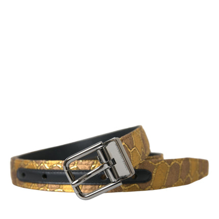 Elegant Gold Leather Belt