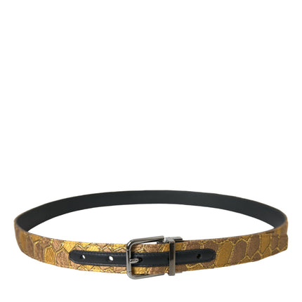 Elegant Gold Leather Belt