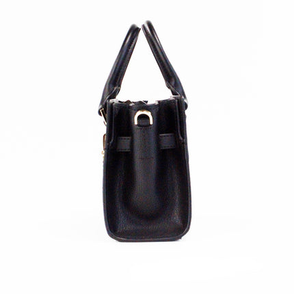 Hamilton XS Bolsa pequeña de cuero negro granulado Satchel Crossbody Monedero