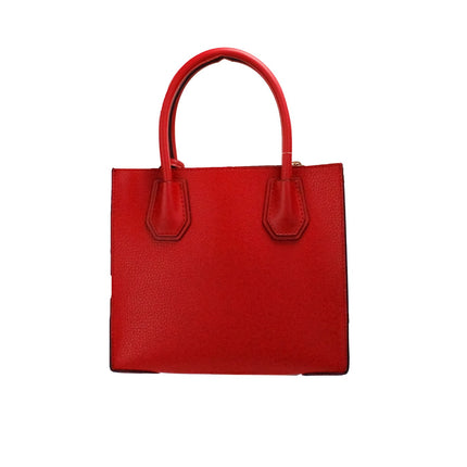 Bolso Crossbody mediano Mercer de piel de guijarro rojo brillante para mensajero