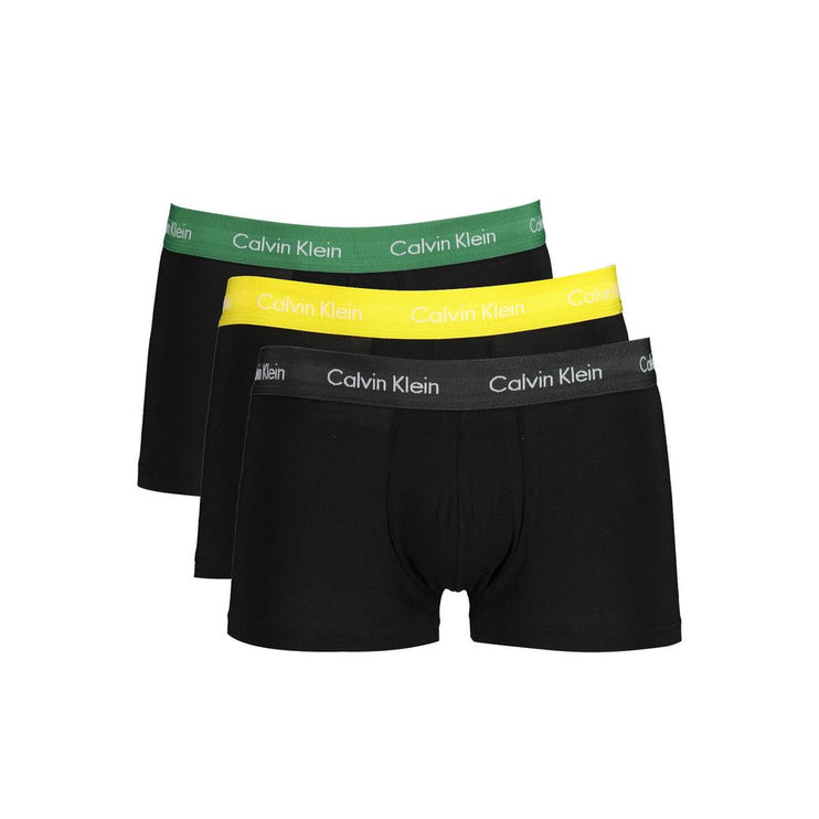 Triple Charm Trunks in Black, Yellow, & Green