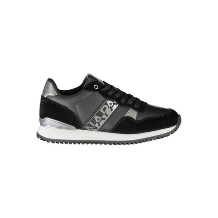 Sneaker chic black lace-up con dettagli a contrasto