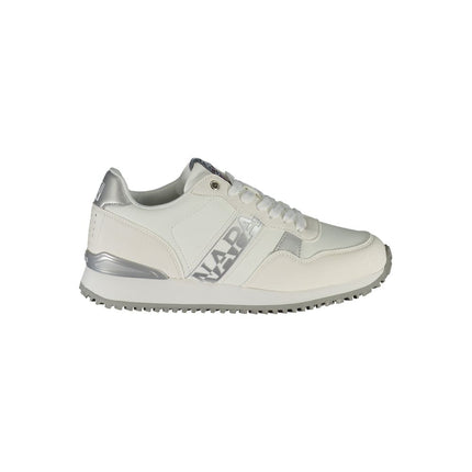 Chique witte veter sneakers met contrastdetail