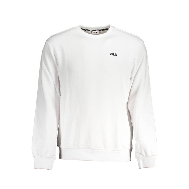 Eco-Conscious White Crew Neck Sweater