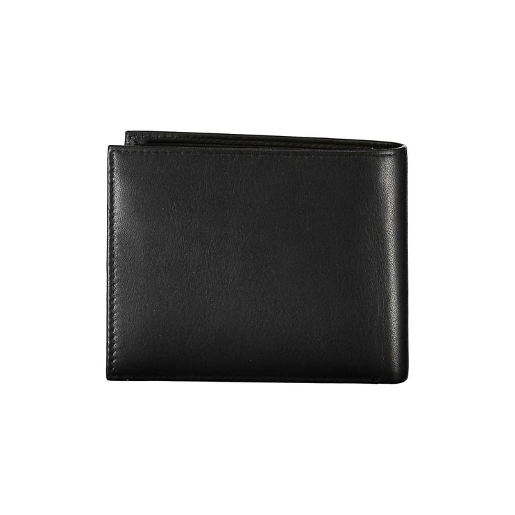 Elegante cartera bifold de piel con monedero