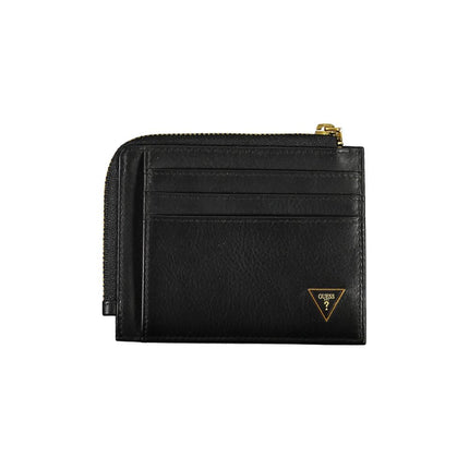 Elegante Cartera de Piel Negra con Bloqueo RFID