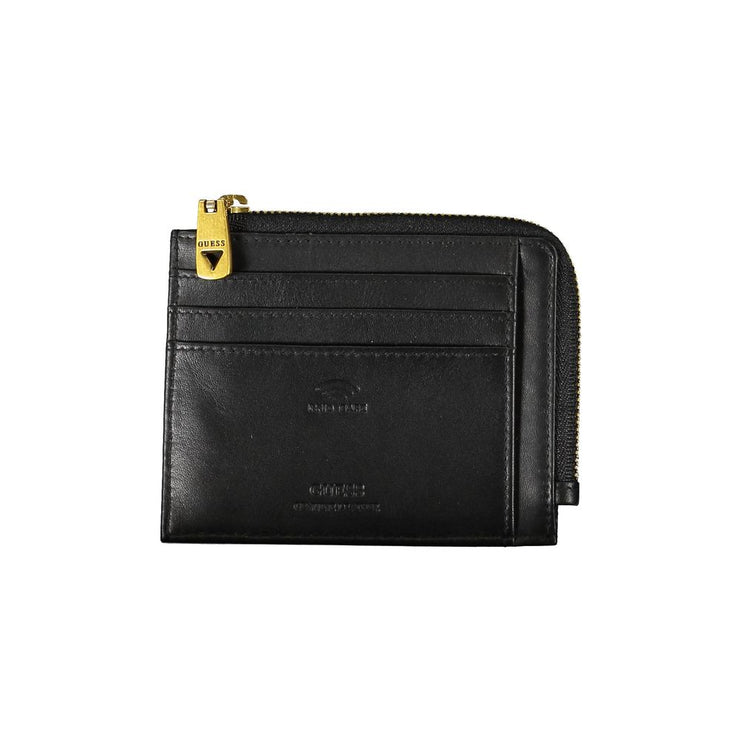 Elegante Cartera de Piel Negra con Bloqueo RFID