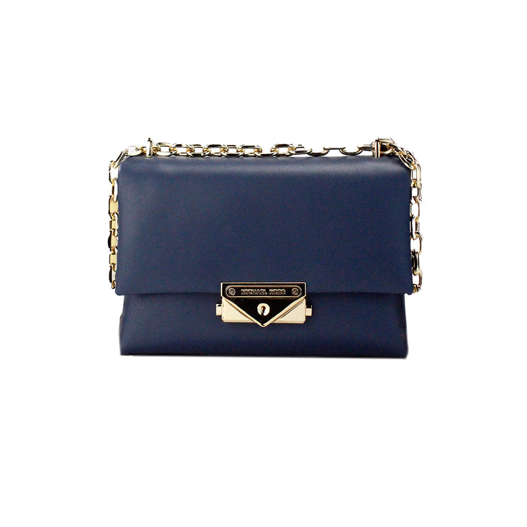 Cece Small Navy Bolso cruzado convertible de piel vegana con solapa