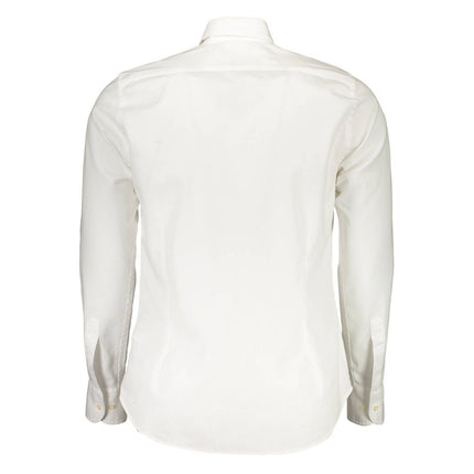 Chic Slim Fit Long Sleeved White Shirt