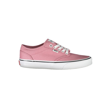 Chique roze sneakers met contrastveters