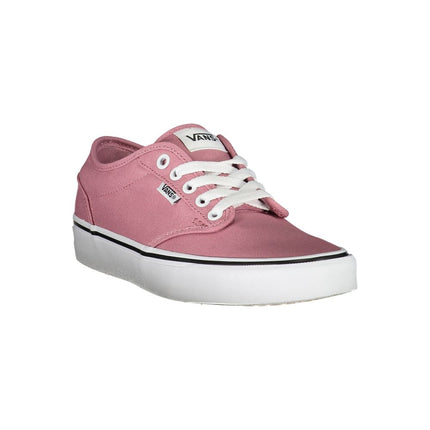 Chique roze sneakers met contrastveters