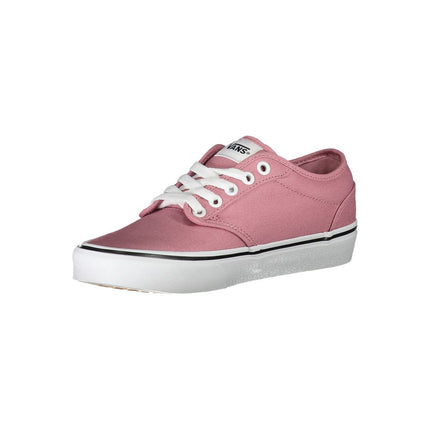 Chique roze sneakers met contrastveters