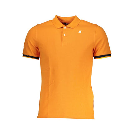 Polo de detalle de contraste naranja vibrante