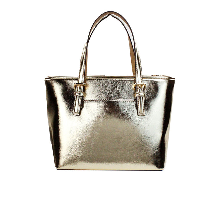 Jet Set Licht Goud Metallic XS Carryall Top Zip Tote Bag Tas