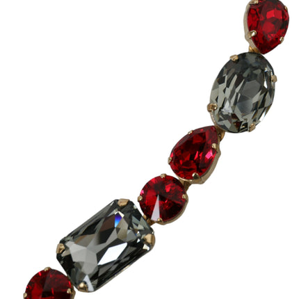 Ceinture de boucle en cristal rouge rayonnant