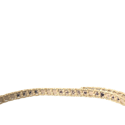 Ceinture de taille en cuir beige élégante