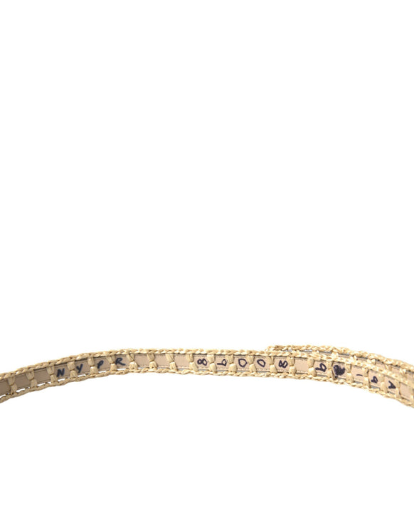 Ceinture de taille en cuir beige élégante