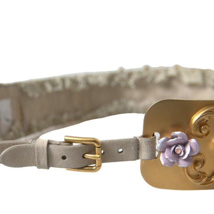 Ceinture florale élégante en fausse fausse perle