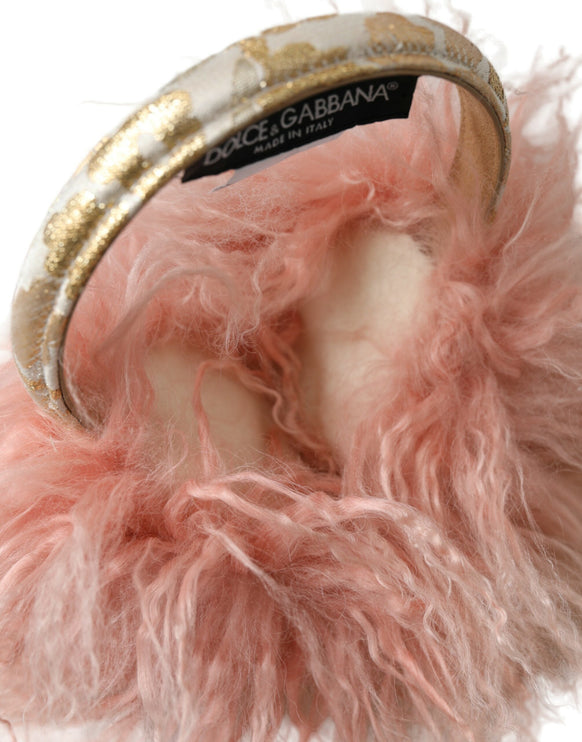 Elegante Roze Oorwarmers Bont - Winter Chic Accessoire