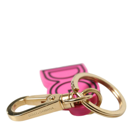 Portachiavi chic con logo in oro e rosa