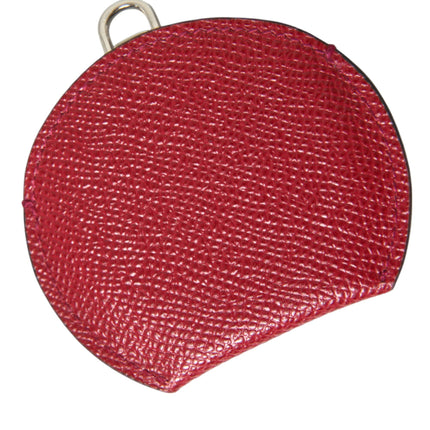 Elegante porta-specchio in pelle rossa