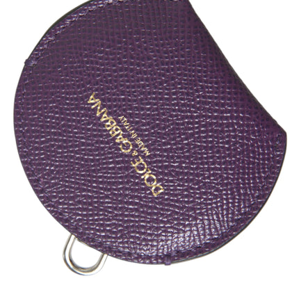 Elegante porta-specchio in pelle viola