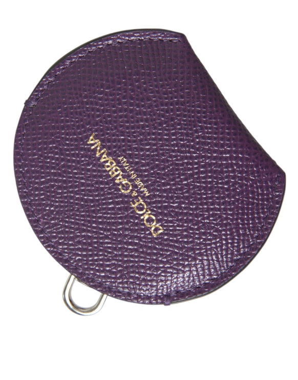 Elegante porta-specchio in pelle viola