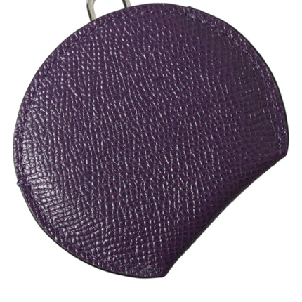 Elegante porta-specchio in pelle viola