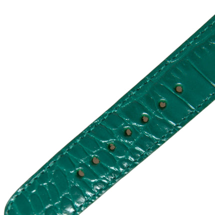 Elegante fascia da collo in pelle verde