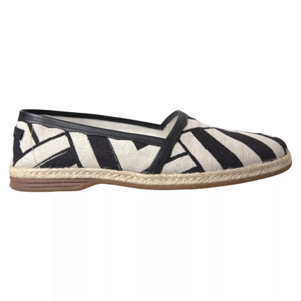 Elegant gestreepte leer espadrilles