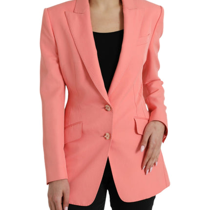 Blazer à revers à pic rose chic