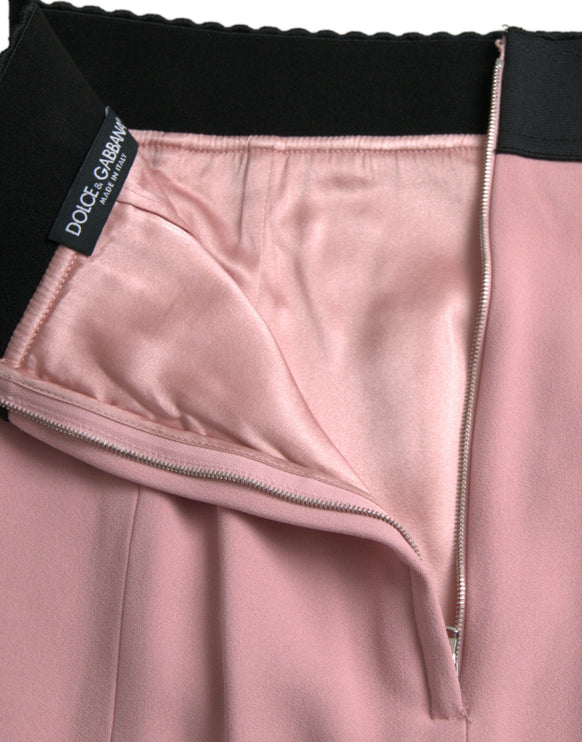 Elegante koker in hoge taille in roze