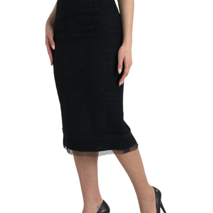 Elegante Midi -rok met hoge taille