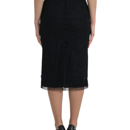 Elegante Midi -rok met hoge taille