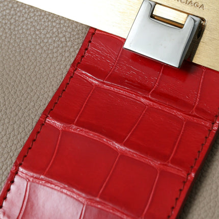 Two Tone Exotic Leather Clutch