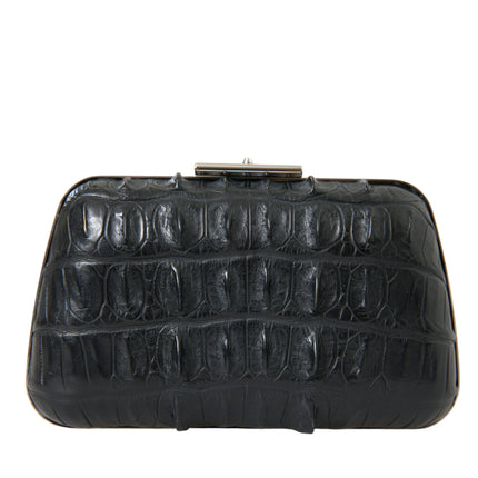 Elegant Crocodile Leather Evening Clutch