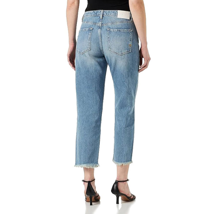 Blauwe katoenen jeans en broek