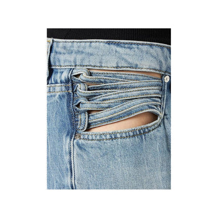 Blauwe katoenen jeans en broek