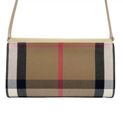 Bolso cruzado de piel Hannah Small House Check Coca