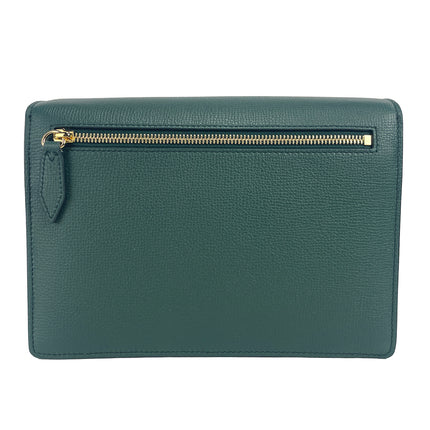 Bolso crossbody pequeño de piel a cuadros Vintage House verde